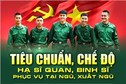 Tiêu chuẩn, chế độ hạ sĩ quan, binh sĩ phục vụ tại ngũ, xuất ngũ